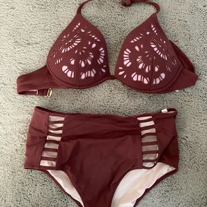 High waisted bathing suit